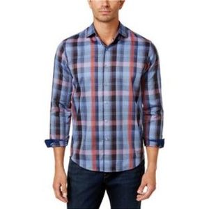 3/15 Sale! NWOT Tasso Elba Blue Plaid Button Down